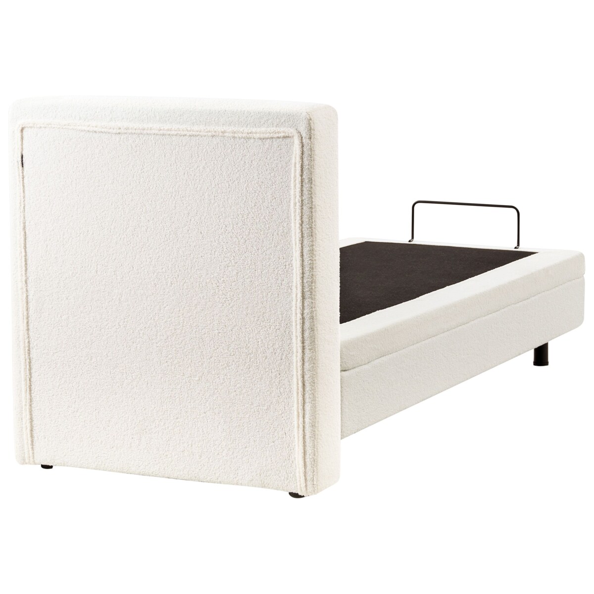 Łóżko regulowane Boucle DUKE 90 x 200 cm Złamana biel