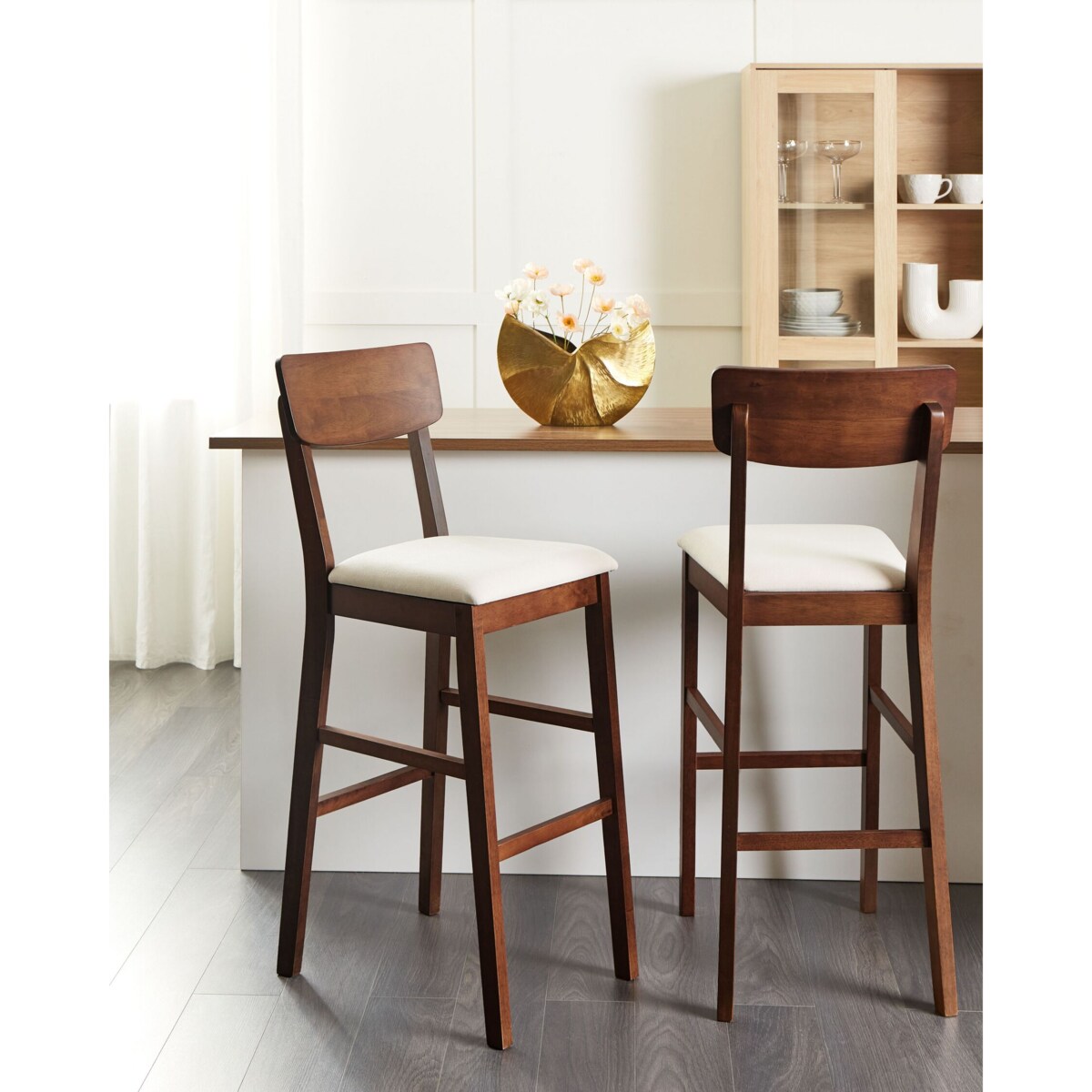 Krzesło barowe Ciemne drewno AMBLER