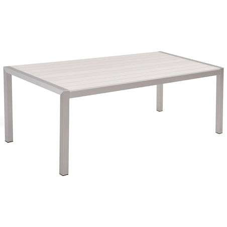 Stół ogrodowy VERNIO 180 cm 90 cm Metal Biały