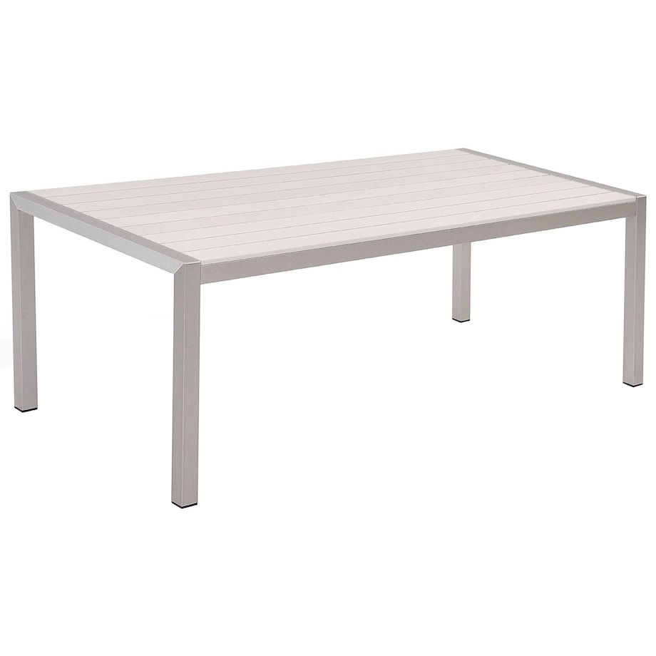 Stół ogrodowy VERNIO 180 cm 90 cm Metal Biały