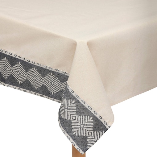 Bawełniany obrus na stół prostokątny 150 x 250 cm DEAMS z 6 serwetkami