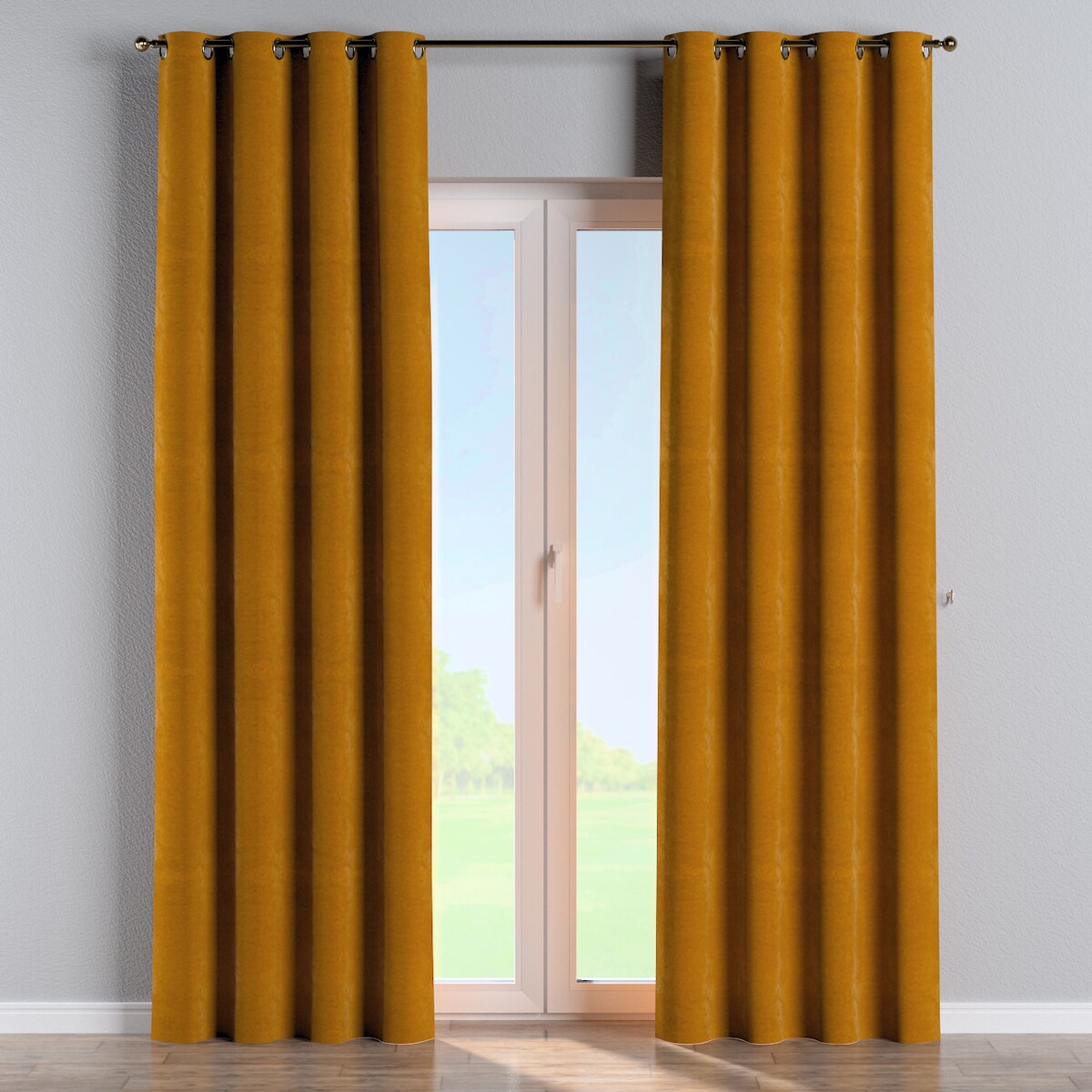 Zasłona na kółkach 1 szt. 130x245 miodowy