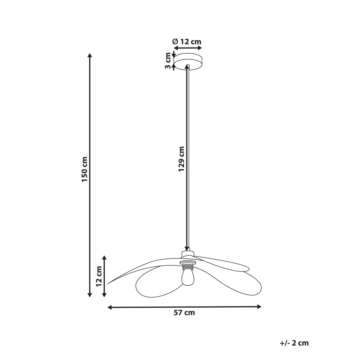 Lampa wisząca metalowa czarna KOSHI