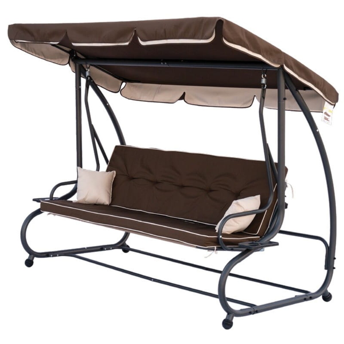Huśtawka ogrodowa rozkładana Megi brązowa