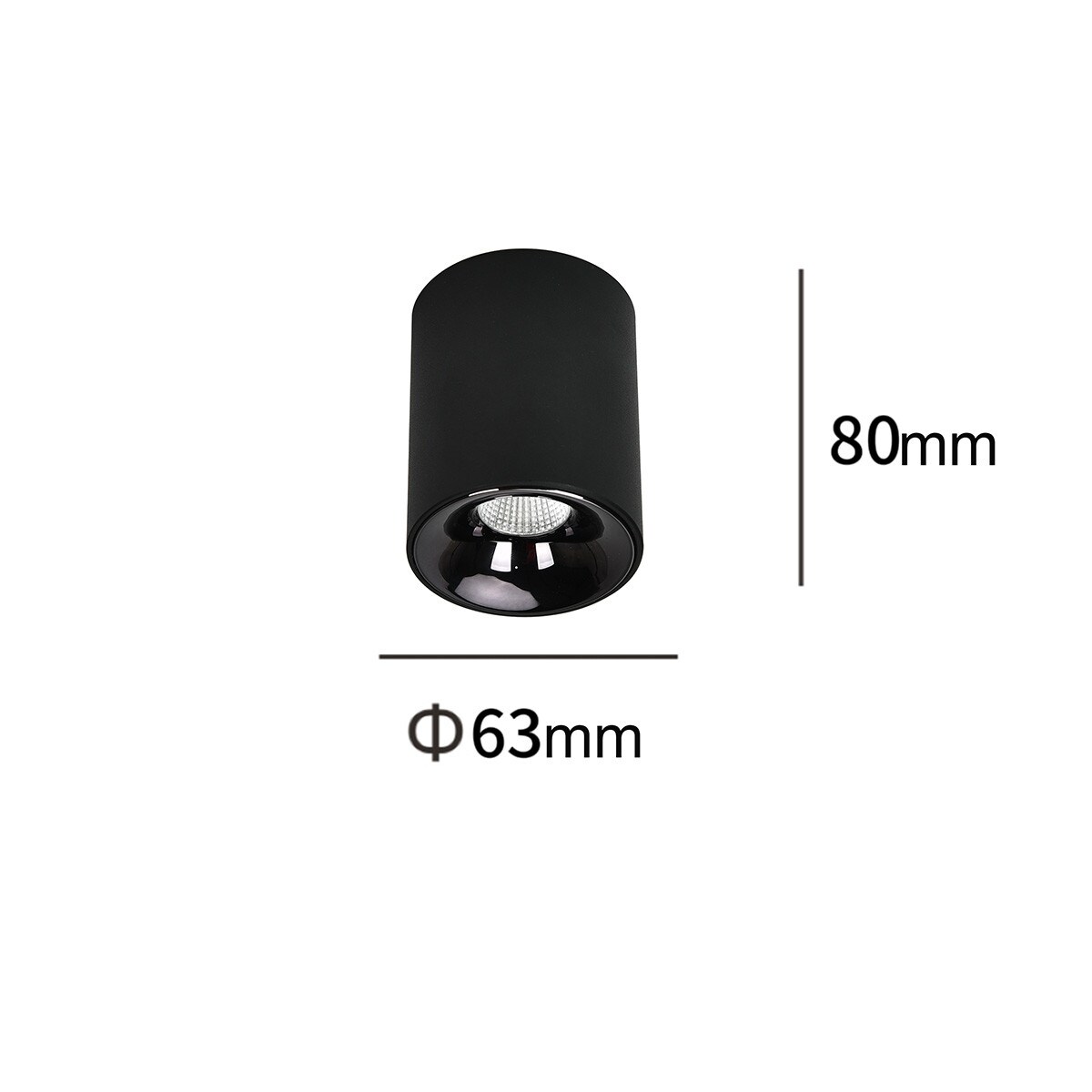 Oprawa natynkowa Light Prestige Tom czarny LED CCT 3000K/4000K/6000K (regulowana) 1 szt.