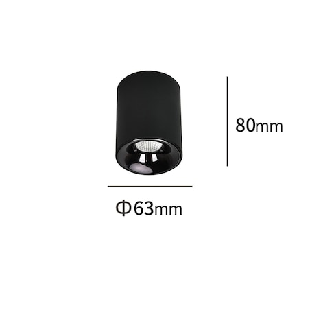 Oprawa natynkowa Light Prestige Tom czarny LED CCT 3000K/4000K/6000K (regulowana) 1 szt.