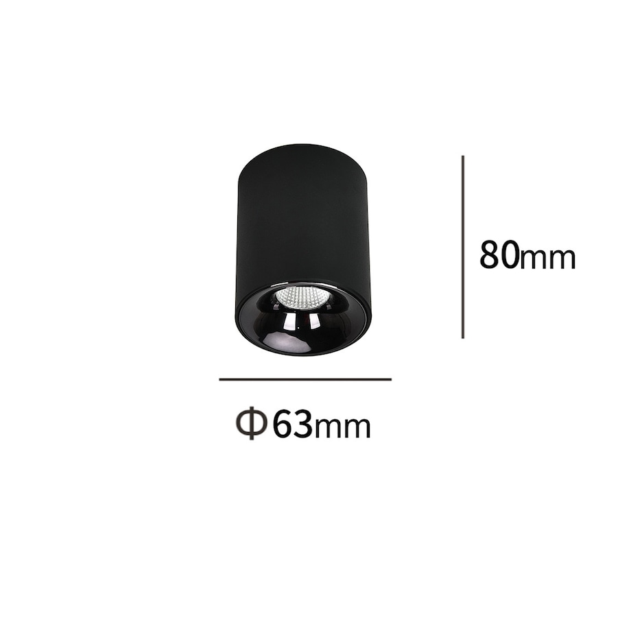 Oprawa natynkowa Light Prestige Tom czarny LED CCT 3000K/4000K/6000K (regulowana) 1 szt.