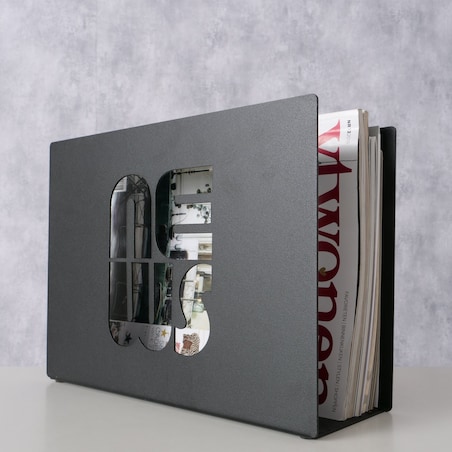 Stojak na gazety metalowy NEWS, 20 x 10 cm