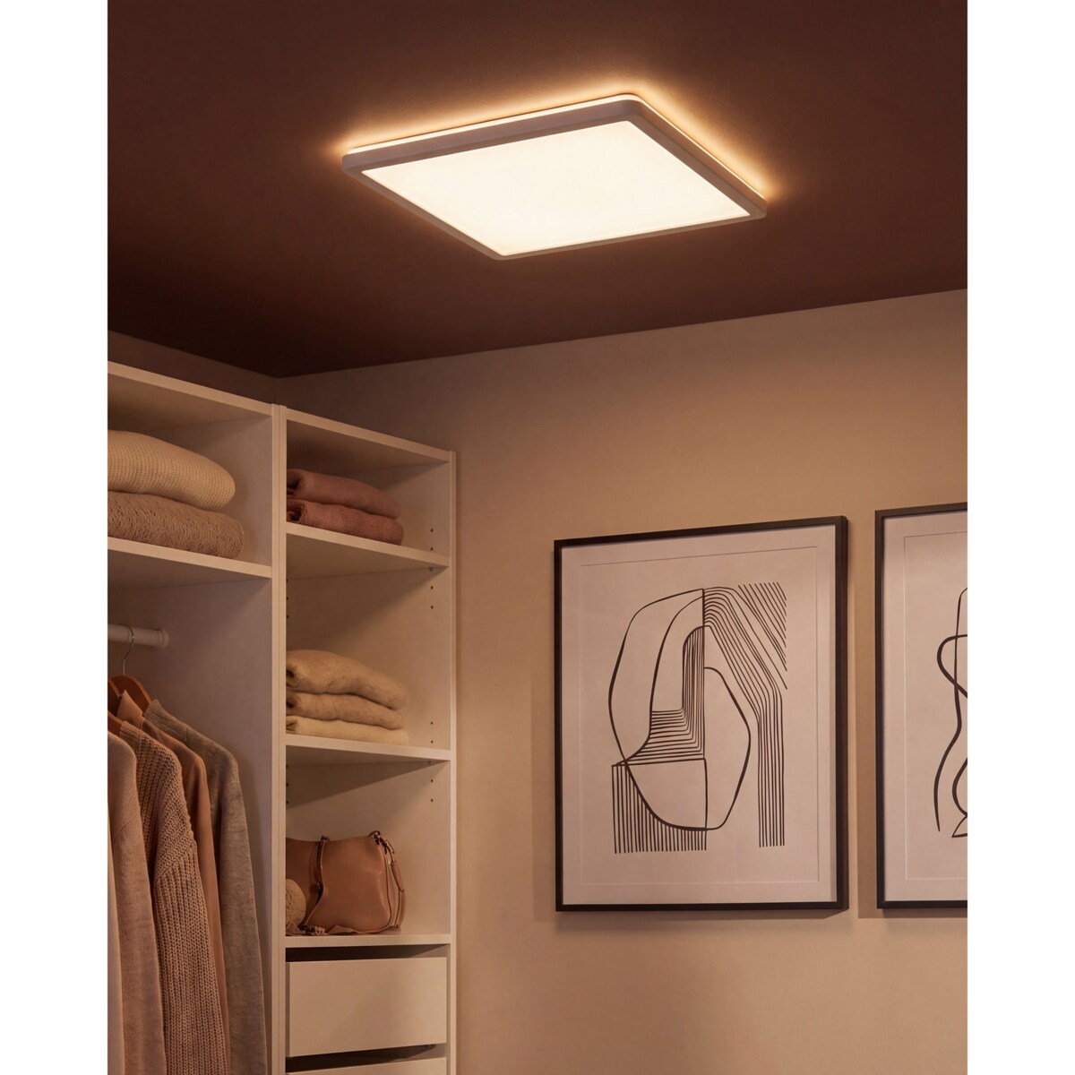 Lampa sufitowa LED TIVORA Z pilotem Ze ściemniaczem Biały