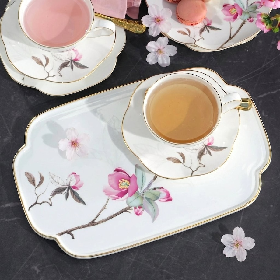 VILLA ITALIA Patera do ciasta porcelanowa Talerz 31,5 x 20,5 cm SPIRIT of JAPAN