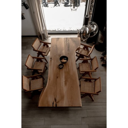 FOTEL DREWNIANY JOY BRĄZOWY 4 SZT