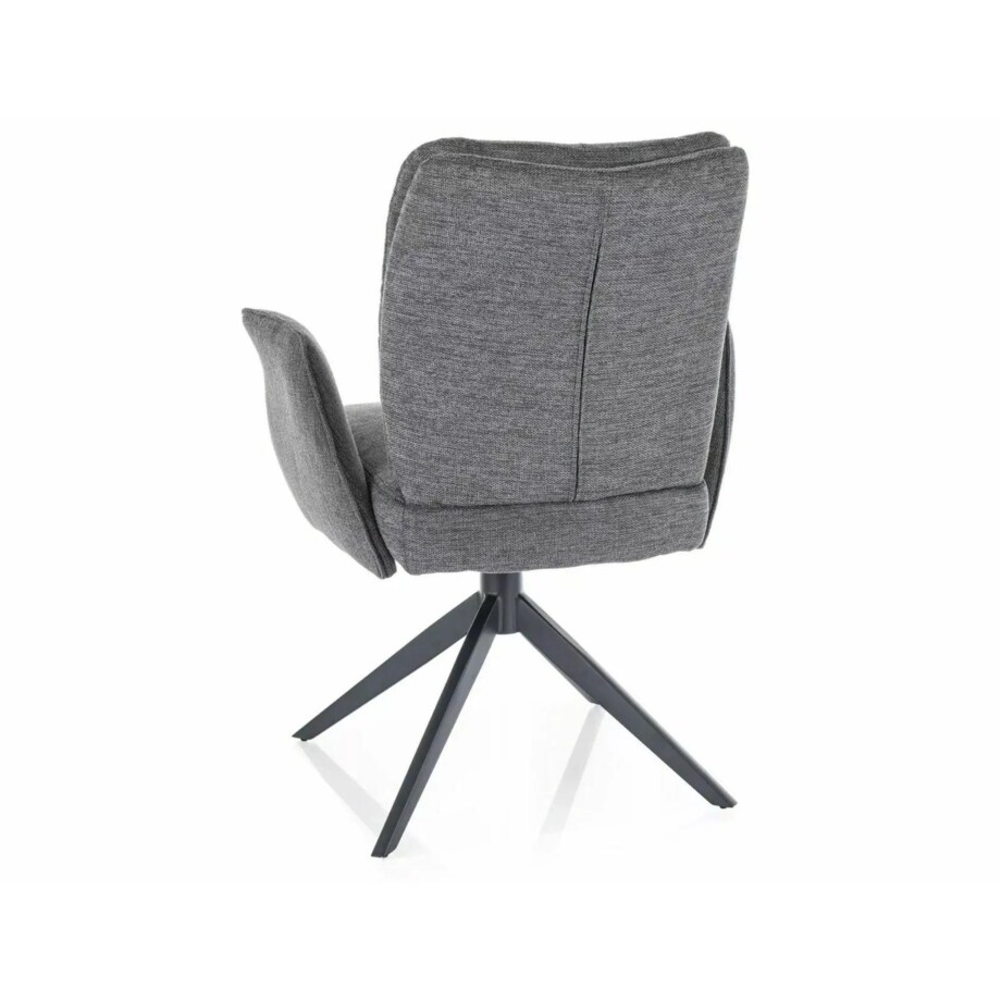 Krzesło tapicerowane WING BREGO ciemnoszare obracane
