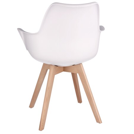 Krzesło wygodne profilowane ORLEAN białe