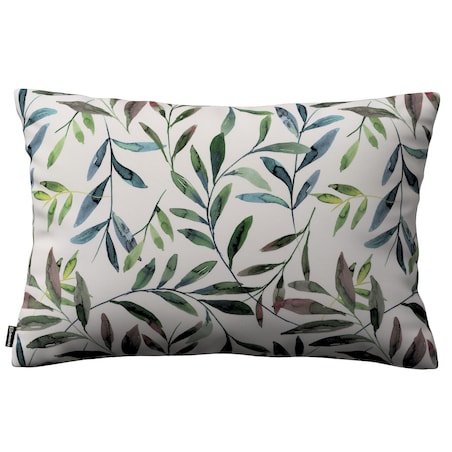 Poszewka Kinga na poduszkę prostokątną 60x40 zielone gałązki na białym tle