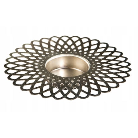ŚWIECZNIK DORIS tealight SREBRNY śr. 12cm