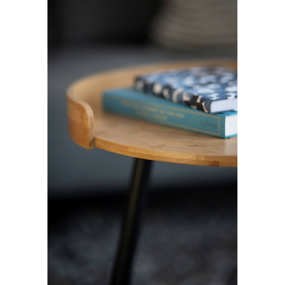 Stolik kawowy LOFT, bambusowy, okrągły, WENKO