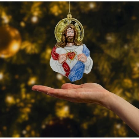 Bombka choinkowa: Jezus Chrystus z Sercem