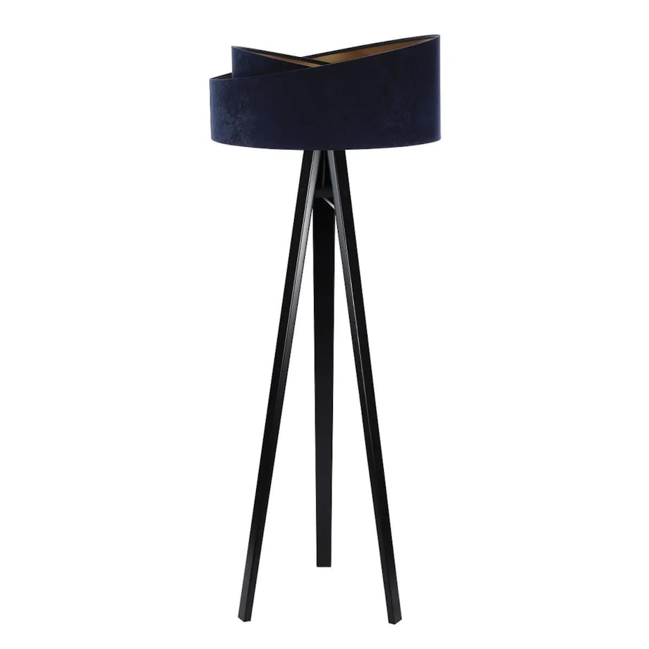 Lampa stojąca GEMSTONE granatowa/złota/czarna
