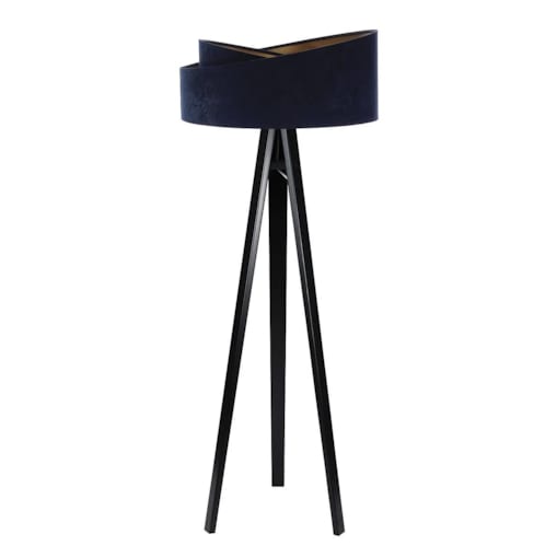Lampa stojąca GEMSTONE granatowa/złota/czarna