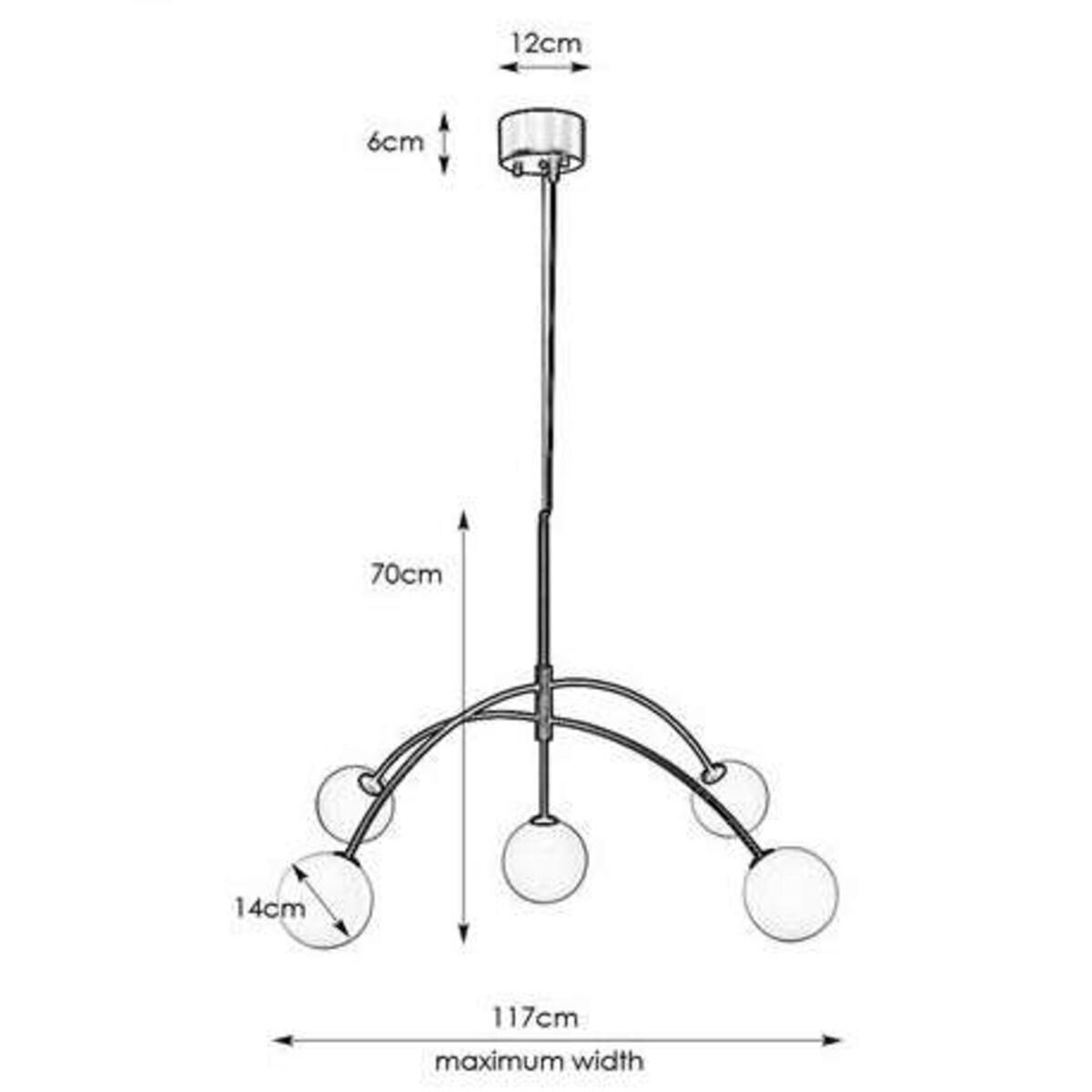 LAMPA wisząca HEAVEN 107560 Markslojd metalowa OPRAWA zwis kule szklane balls czarne białe