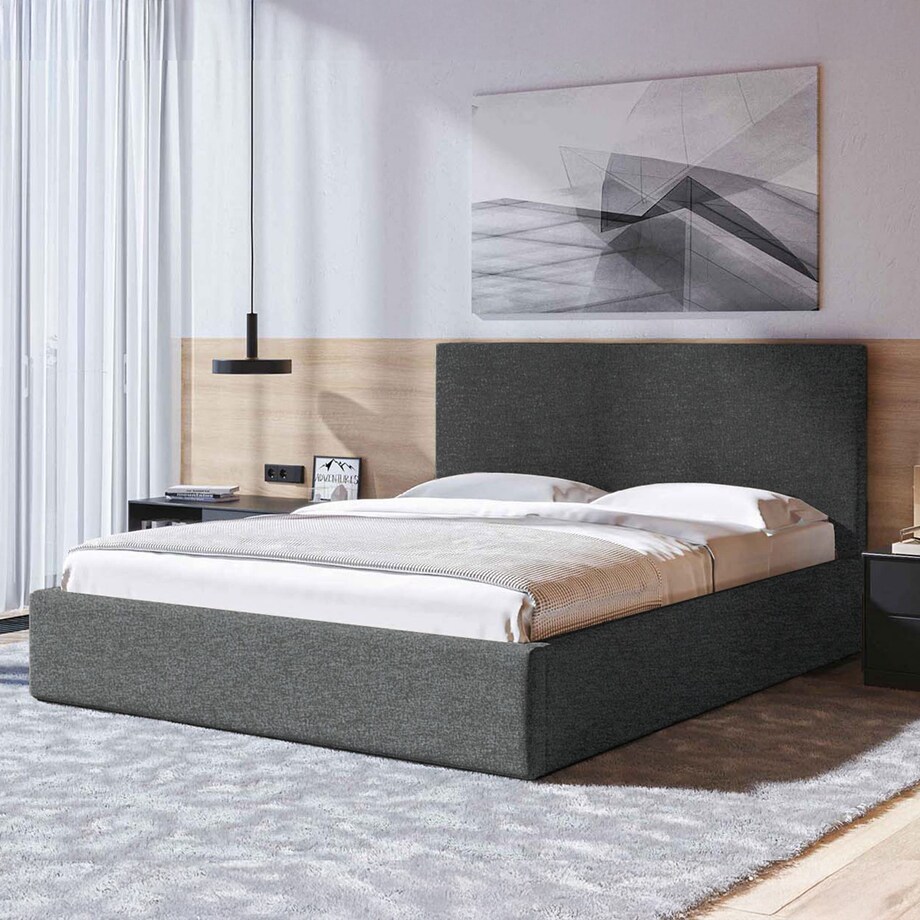 Mesonica Łóżko Bufo, antracyt 160x200