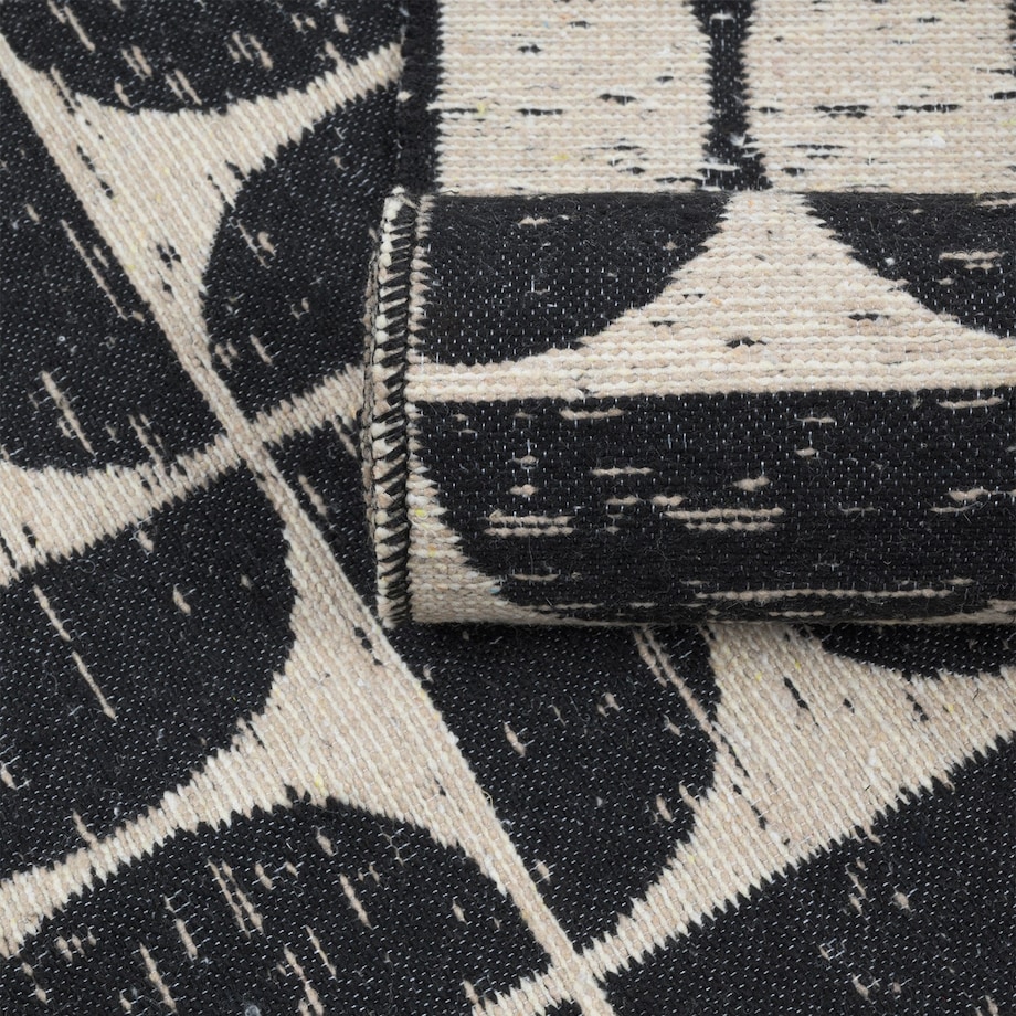 Dywan Kilim Modern 60x120 cm e-floor Pure czarny