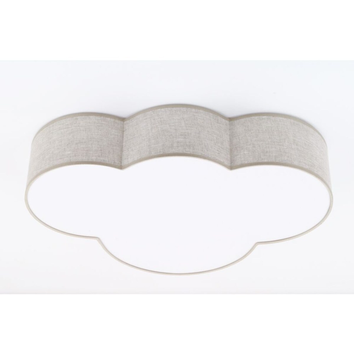 Lampa sufitowa TK Lighting CLOUD LINEN 4336, 4xE27, biel/len, nowoczesna do salonu i sypialni