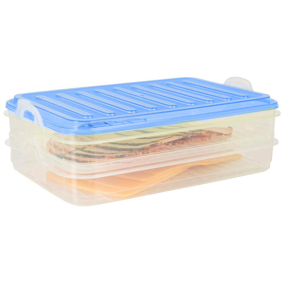 Pojemnik Do Lodówki Na Wędliny Ser Warzywa Do Przechowywania 2 Poziomowy