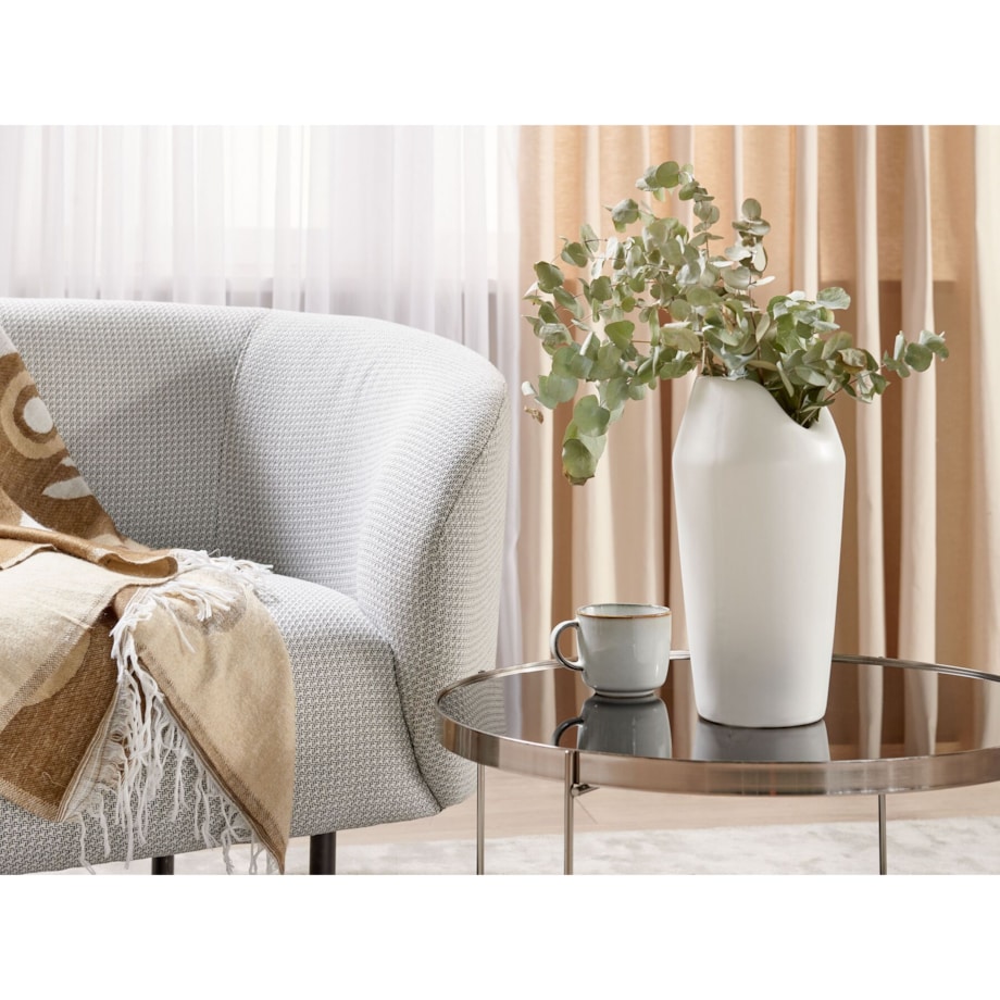 Wazon dekoracyjny kamionkowy 33 cm biały APAMEA