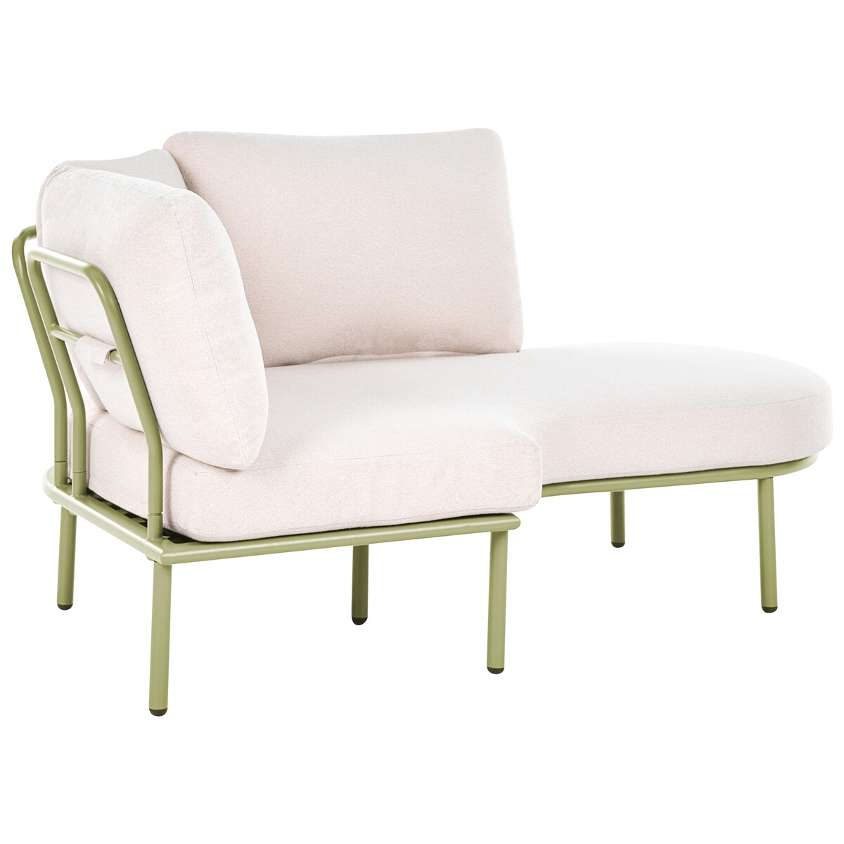 Sofa ogrodowa ze stolikiem dla 4 osób POLLINA Metal Zielony