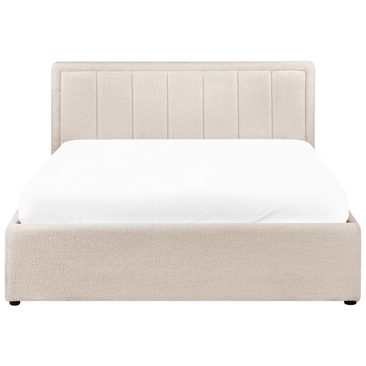 Łóżko z pojemnikiem MONTLAUR 140 x 200 cm Boucle Beżowy