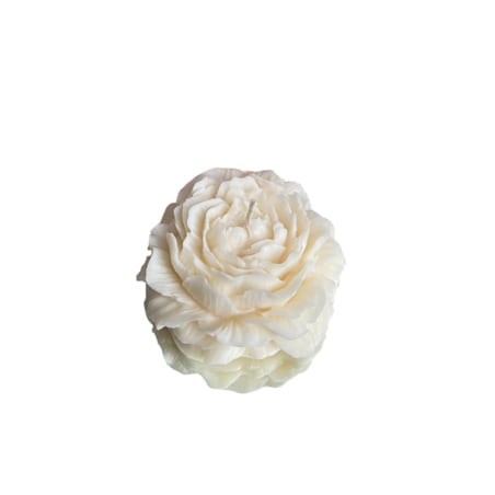 Świeca sojowa ekologiczna dekoracyjna "Peony Queen" 80x35mm biała