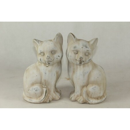 Dekoracja - para ceramicznych kotów 22x12x10 cm KATTEN