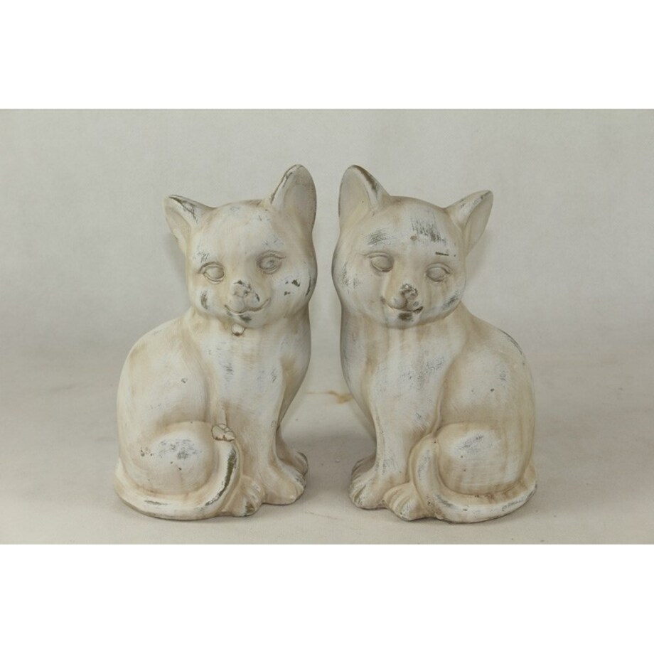 Dekoracja - para ceramicznych kotów 22x12x10 cm KATTEN