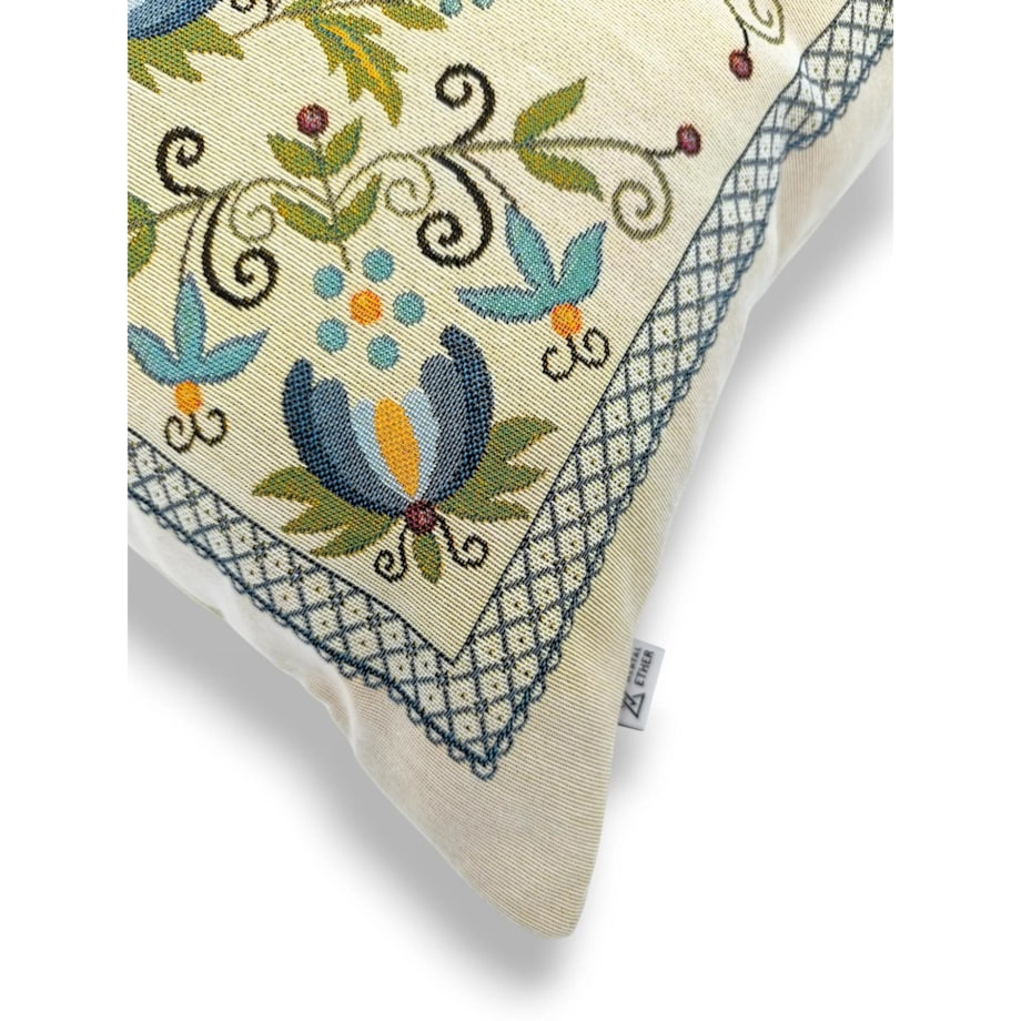 Dwustronna ludowa poduszka gobelinowa 45x45 Legenda