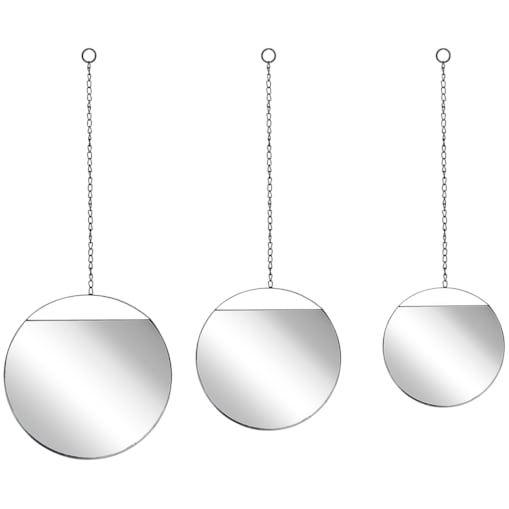 Lustro ścienne ODOS 33/29/24 cm 80/75/69 cm Metal Czarny