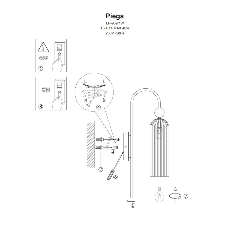 Wisząca lampa Piega LP-939/1P smoked podłużny dymiony zwis nad wyspę kuchenną
