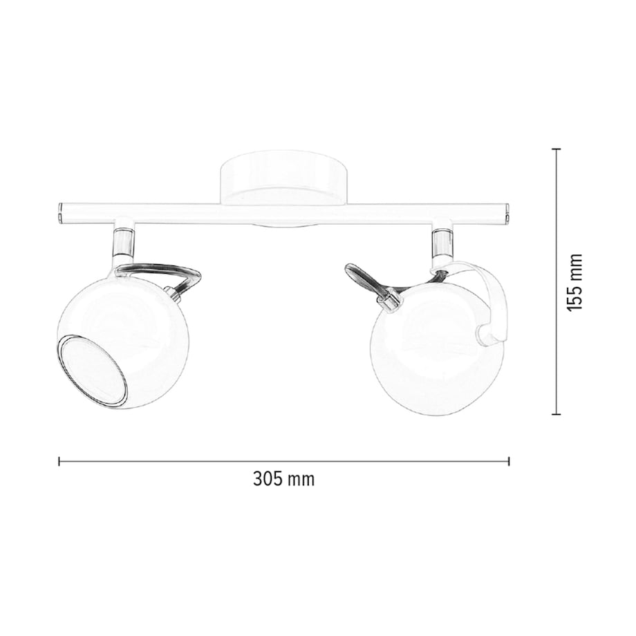 Lampa Sufitowa BRITOP Lighting 2xGU10 6W Chrom i Biel w Klasycznym Designie od Polskiego Producenta, 1 szt.