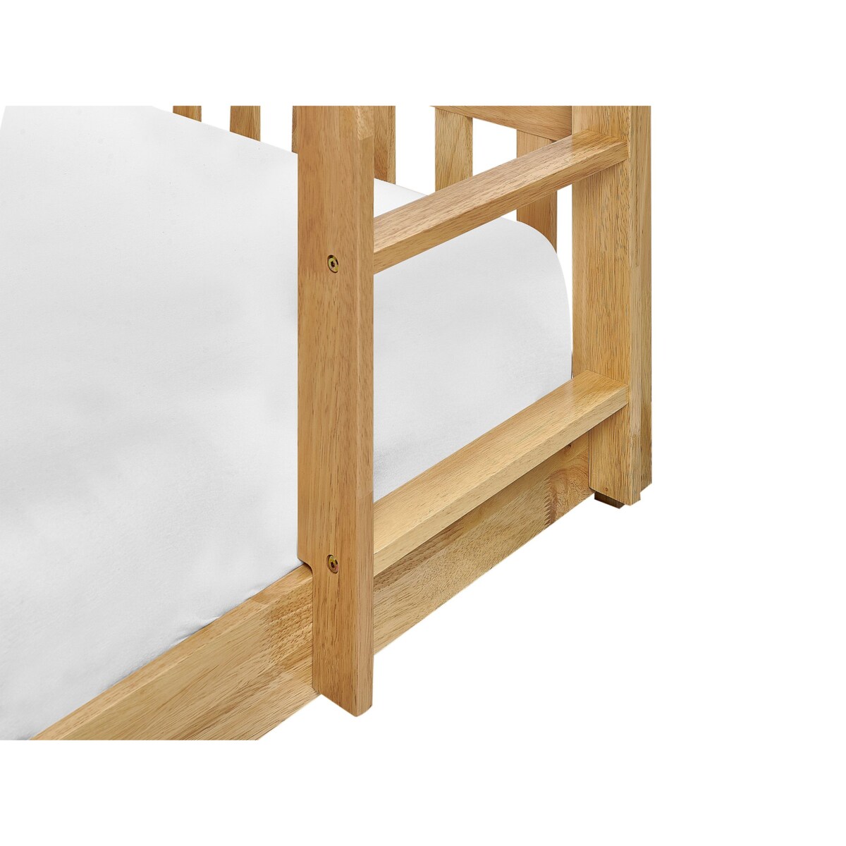 Łóżko piętrowe drewniane 90 x 200 cm jasne LAZER