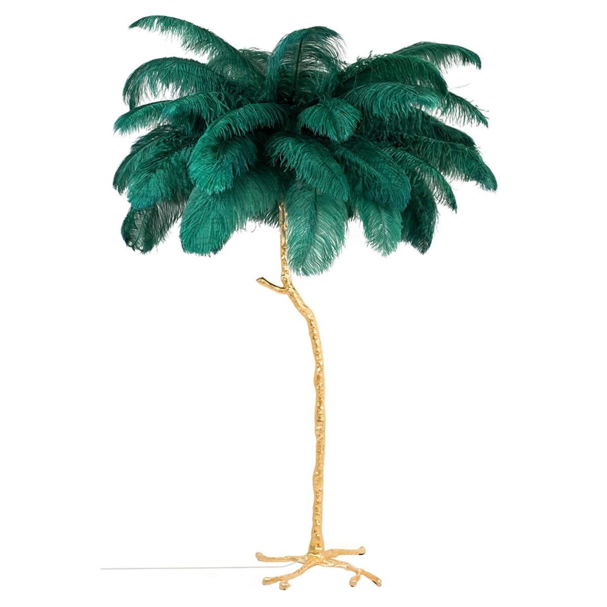 Lampa stojąca Tiffany JL0019.GREEN podłogowa zielona złota