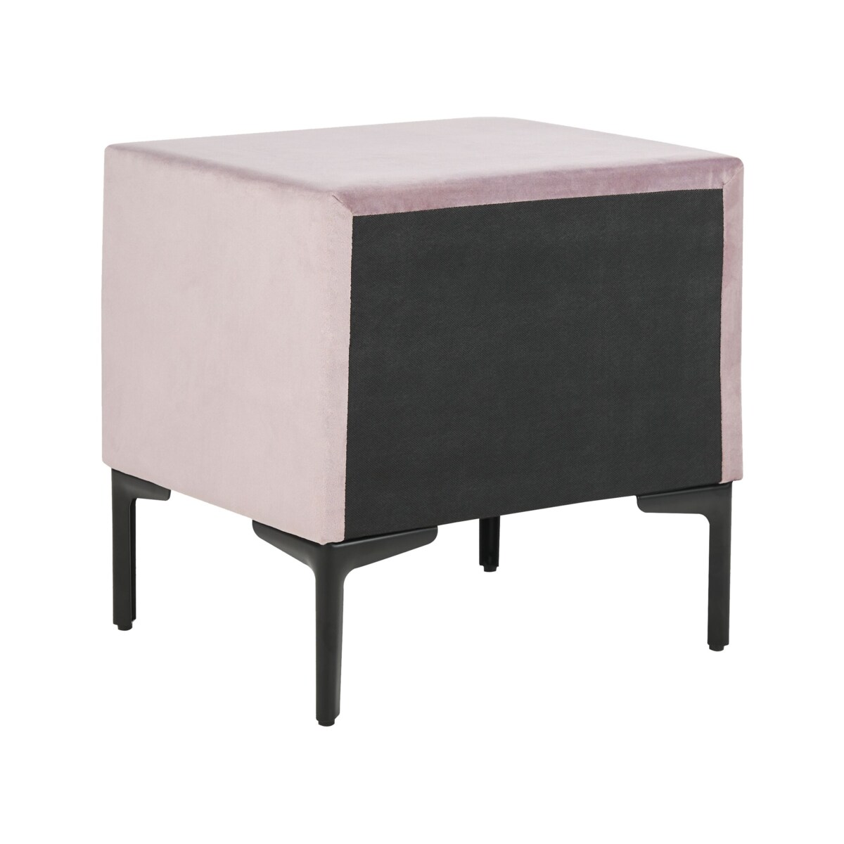 Szafka nocna welurowa różowa SEZANNE