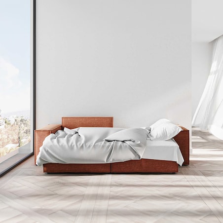 Melow Sofa narożna - pomarańczowa