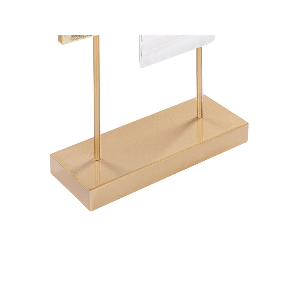 Dekoracyjna rzeźba metalowa złoto-biała BORON