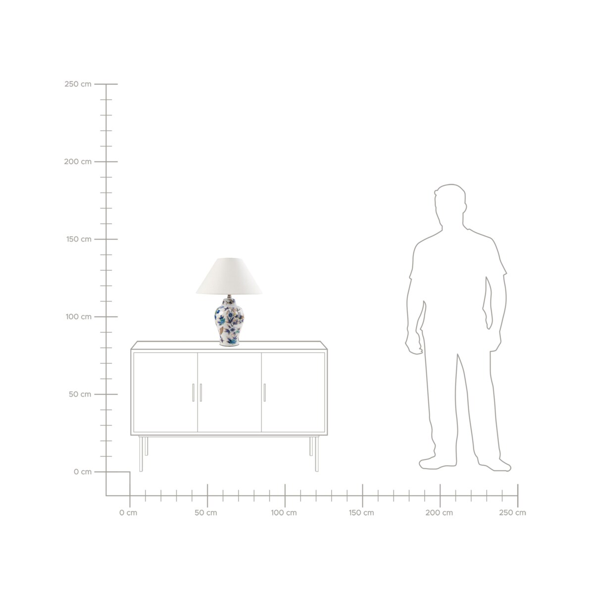 Lampa stołowa MORACA Porcelana Biały