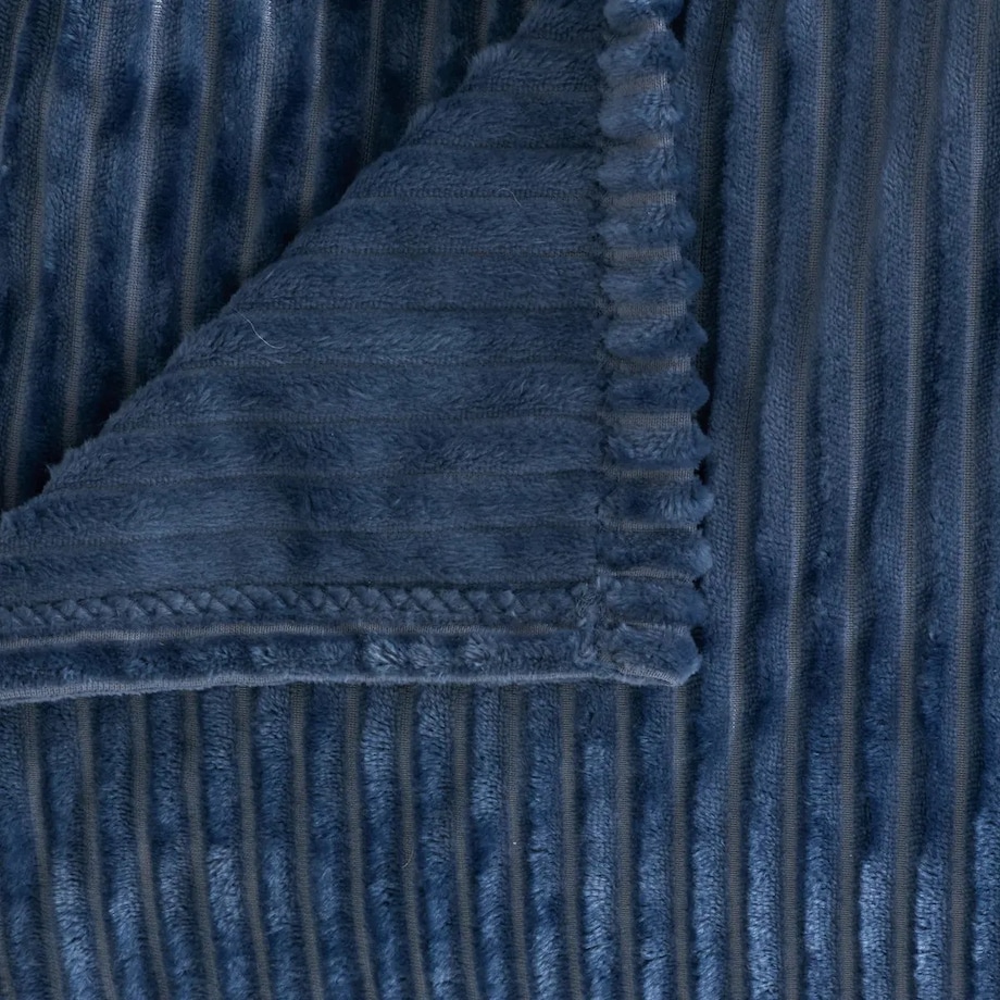 Narzuta teksturowana, granatowa, 220x240 cm Arum granatowa