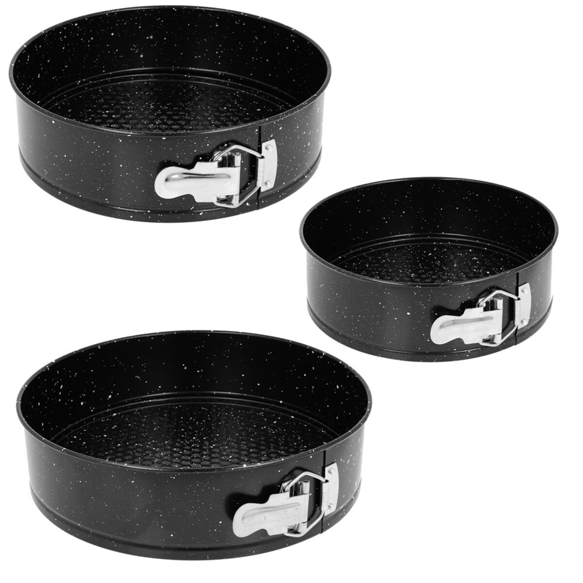 Zestaw 3 tortownic blaszanych Non-stick 24/26/28cm KRISBERG