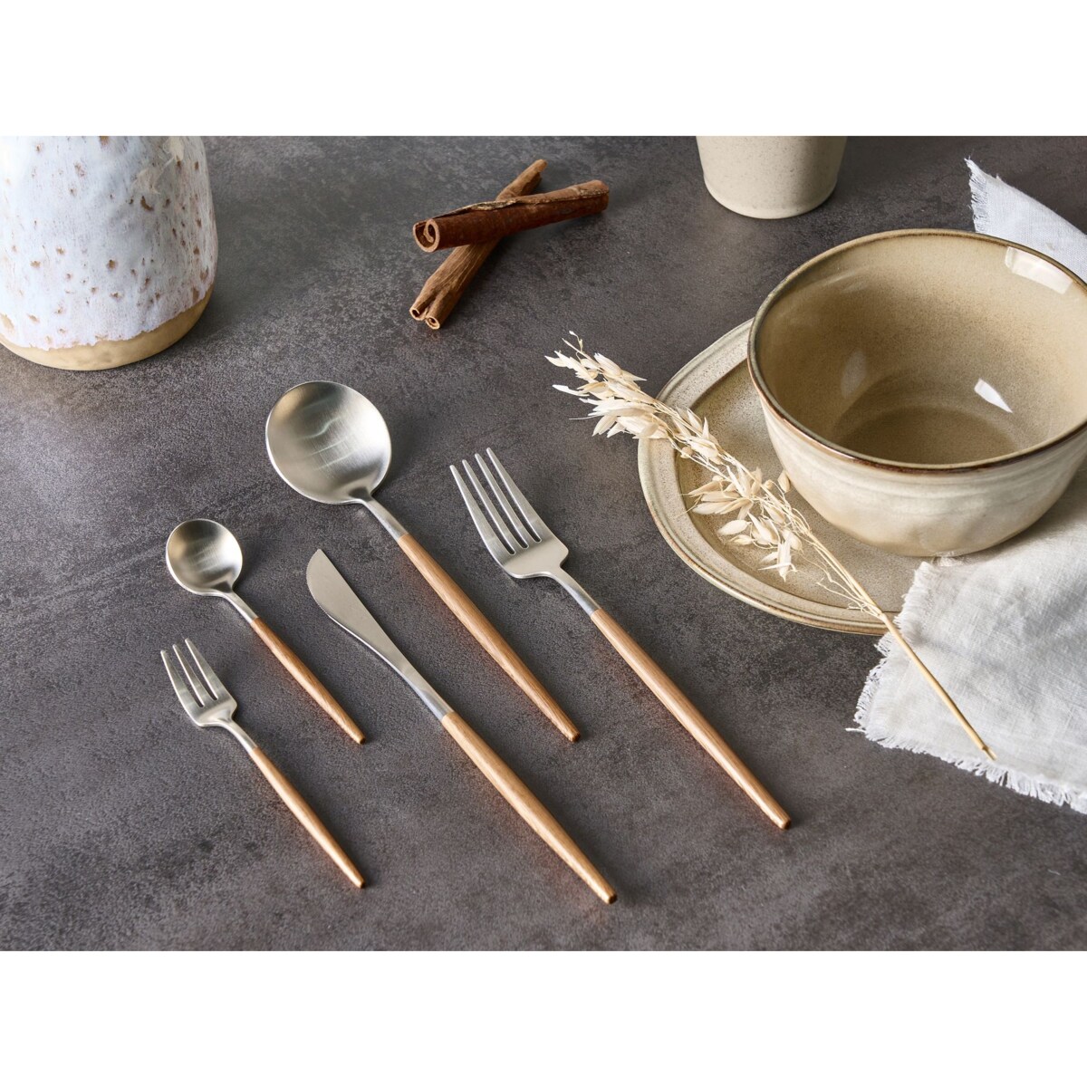 Zestaw sztućców 30 elementów BAVETTE Srebrny