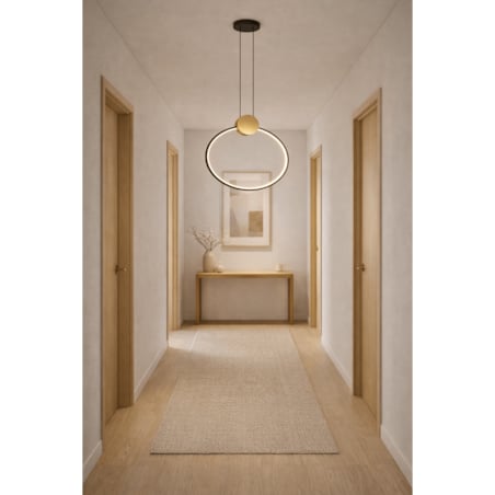 LAMPA WISZĄCA ZAFIRO L MOSIĄDZ CZERŃ