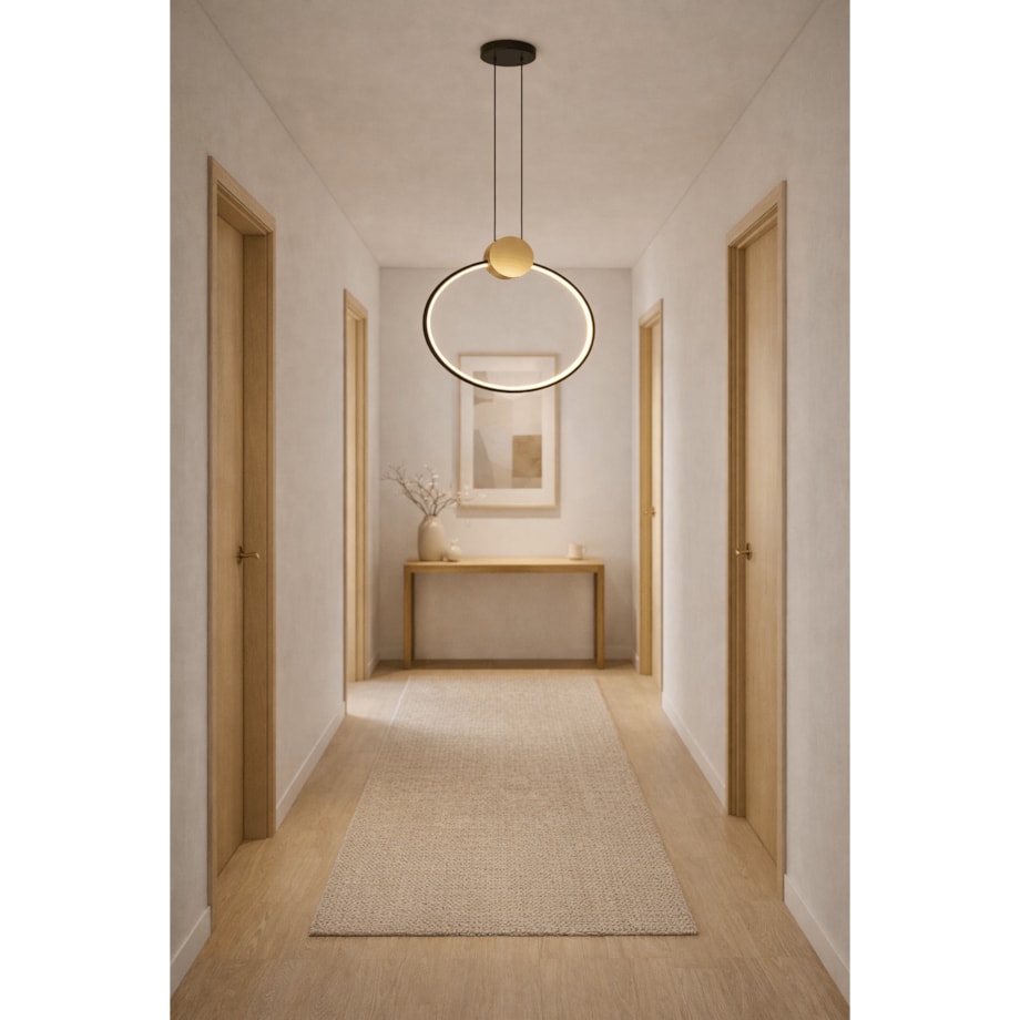 LAMPA WISZĄCA ZAFIRO L MOSIĄDZ CZERŃ