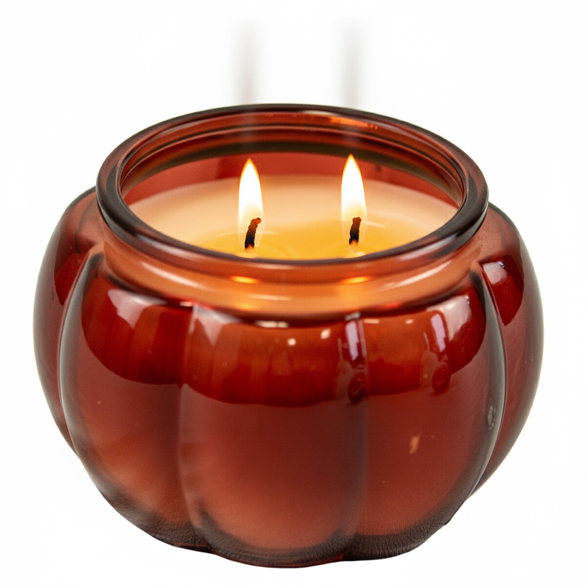 Świeca Na Halloween Jesienna Świeczka Szklana Dynia Dekoracja 11,5 Cm Bordowa